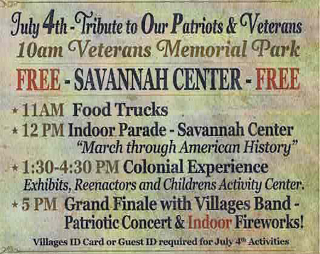 schedule of events